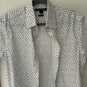 Michael Kore Slim Fit Short Sleeved Button Down